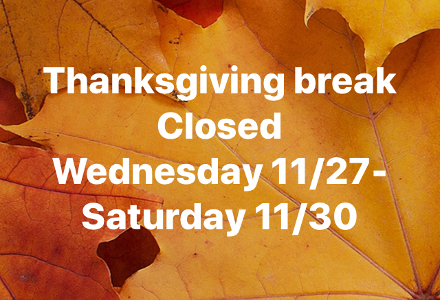 Thanksgiving Holidays School Closing